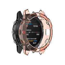 Wewoo Boîtier de montre Pour Garmin Fenix 6 TPU demi-couverture Smart Watch Protevtice Case Orange 