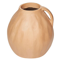 Beliani Vase décoratif PERAK fait à la main Céramique 27 cm Beige sable