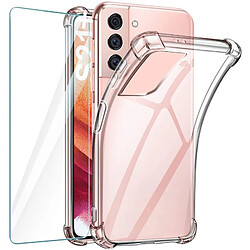 GHL Tech Coque Samsung S21 Plus et 1 Verre trempé Vitre de protection écran glass incassable