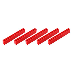 5pcs Tournevis Porte Douille Bloc Douille Pour 6 Angles En Plastique 12 Trous Rouge