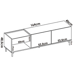 Avis MIRAKEMUEBLE Lund Nordic/Grafito Meuble TV bas Nordic / Graphite