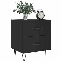 Acheter Maison Chic Lot de 2 Tables de chevet - Tables de Nuit noir 40x35x47,5 cm bois d’ingénierie