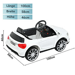 LBF Voiture Électrique pour Enfants, Benz AMG GLA45, Batterie 12V, Capacité de Charge 30 kg, Jouet Porteur Amusant et Sûr, 3 Vitesses, 2 Moteurs, USB, Idéal pour Jeu en Extérieur à partir de 3 ans sur