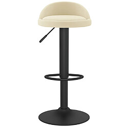 Avis vidaXL Tabourets de bar lot de 2 crème velours