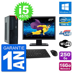 PC Fujitsu E520 DT Ecran 27" Intel i5-4570 RAM 16Go Disque 250Go Windows 10 Wifi - Occasion