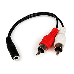 INECK® Adaptateur Jack 3,5 Femelle vers 2 RCA Mâle