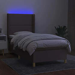 Avis Sommier à lattes,Cadre à lattes de lit pour Adulte matelas et LED Taupe 90x190 cm Tissu -MN87042