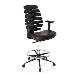 Chaise de bureau / Siège de bureau ERGO LINE II WORK cuir noir hjh OFFICE pas cher