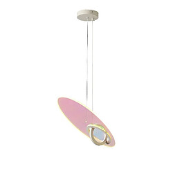 Universal Lumière suspendue, satellite galactique Lumière suspendue en vitrail LED Blanc chaud 3000K Luminaire suspendu Vivre Salle à manger Loft Villa(Rose) 