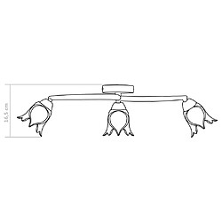 vidaXL Plafonnier et abat-jour verre transparent 3 ampoules E14 Tulipe pas cher
