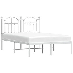 Avis Maison Chic Lit adulte - Cadre de lit métal avec tête de lit pour chambre blanc 120x190 cm -MN38738