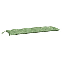 Maison Chic Coussin Confort | pouf | Coussin de banc de jardin motif de feuilles 150x50x7 cm -GKD48860