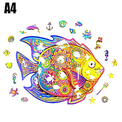 Universal Puzzle en bois en forme de poisson Puzzle éducatif adulte enfant Accueil Jouets Cadeaux Cadeaux