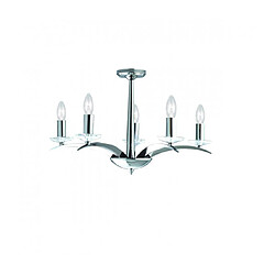 Searchlight Plafonnier Kensington Chrome 5 ampoules 90cm