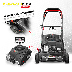 Avis Tondeuse thermique autotractée avec moteur Briggs and Stratton125cc - 42cm livrée avec 2 lames + mulching - Gardeo Pro