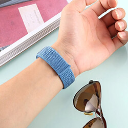 Wewoo Bracelet pour montre connectée Fitbit Versa / 2 de en nylon avec crochet et fermeture à boucle bleu pas cher