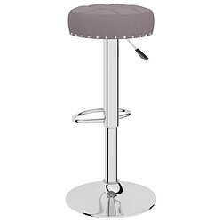 Acheter vidaXL Tabourets de bar lot de 2 taupe tissu