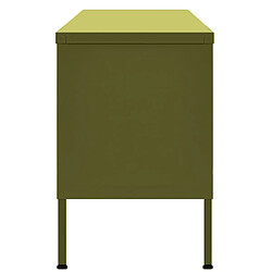 Acheter Maison Chic Meuble TV scandinave - Banc TV pour salon Vert olive 105x35x50 cm Acier -MN81056