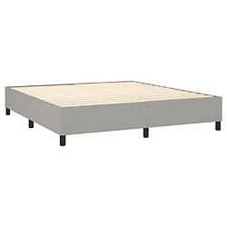 Acheter vidaXL Sommier à lattes de lit et matelas et LED Gris clair 160x200 cm