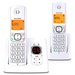 alcatel - téléphone sans fil duo dect gris avec répondeur - f530voice duo gris