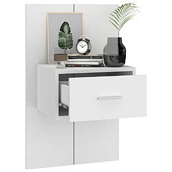 Acheter Maison Chic Table de chevet murale - Table de Nuit Blanc