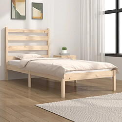 Maison Chic Lit Moderne Chambre - Cadre/structure de lit pour adulte bois de pin massif 90x190 cm simple -MN92935