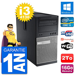 PC Tour Dell 9020 Intel Core i3-4130 RAM 16Go Disque Dur 2To Windows 10 Wifi - Occasion