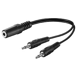 Goobay Câble adaptateur audio Y 3,5 mm ; 1 x femelle stéréo - 2 x mâle mono