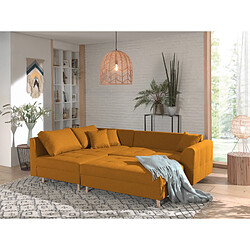 Avis Lisa Design Rune - canapé d'angle - avec pouf d'appoint - 4 places - style scandinave - gauche