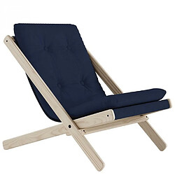 Inside 75 Fauteuil futon BOOGIE hêtre massif coloris bleu marine 