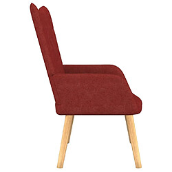 Acheter Maison Chic Chaise de relaxation | Fauteuil relax avec tabouret Rouge bordeaux Tissu -GKD39989