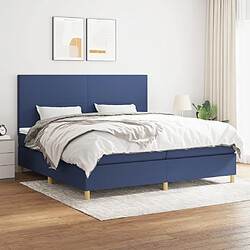 Maison Chic Lit Adulte - Lit simple Lit à sommier tapissier avec matelas moelleux - Meuble de Chambre - Bleu 200x200 cm Tissu -MN91041