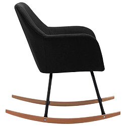 Acheter Maison Chic Chaise à bascule | Fauteuil Relax, design moderne Noir Tissu -GKD34458