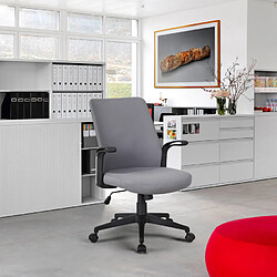 Franchi Chaise de bureau classique Fauteuil ergonomique en tissu réglable Mugello