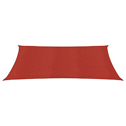 vidaXL Voile d'ombrage 160 g/m² Rouge 3,5x4,5 m PEHD