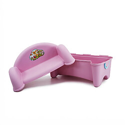 Avis Coffre et Banc Pour Enfants 2 en 1 Outdoor Toys 74x38x55 cm avec Compartiment de Rangement et Poignées Latérales, Couleur Rose