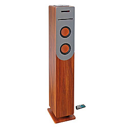 Innovalley Tour de son finition Bois avec lecteur CD, Bluetooth, FM et USB, 100W + télécommande 