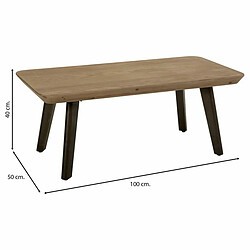 Avis Table Basse Alexandra House Living Marron Fer Tôle Bois d'épicéa 50 x 40 x 100 cm