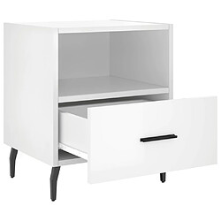 Acheter vidaXL Tables de chevet 2 pcs blanc brillant 40x35x47,5 cm