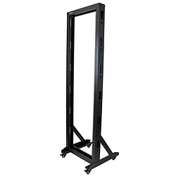 StarTech.com Rack de serveur 42U en acier robuste - Bâti rack à 2 montants avec roulettes 