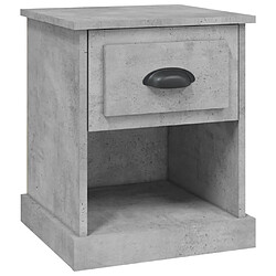 Maison Chic Table de chevet,Table de Nuit,Meuble de Rangement gris béton 39x39x47,5 cm bois d'ingénierie