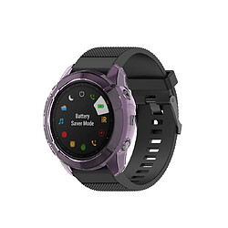 Wewoo Boîtier de montre Pour Garmin Fenix 6X TPU demi-couverture Smart Watch Protevtice Case Violet pas cher