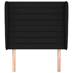 Avis Maison Chic Tête de lit scandinave avec oreilles,meuble de chambre Noir 93x23x118/128 cm Tissu -MN34699