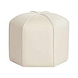 Beliani Pouf en velours beige clair WISHEK