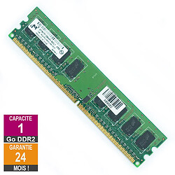 Barrette Mémoire 1Go RAM DDR2 Micron MT8HTF12864AY-800J1 DIMM PC2-6400U 1Rx8 · Reconditionné PC2-6400 - 800MHz