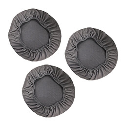 housses de chaises mariage cuir couvre-tabourets 3pcs Housse de Chaise Extensible Polyester Spandex Protecteur de Meuble Bar Maison Cuisine Hôtel Bureau Mariage - Gris