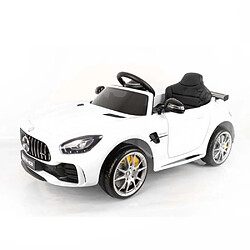 Devessport - Voiture électrique pour enfants avec télécommande et accélérateur – Mercedes AMG GTR Couleur Blanc