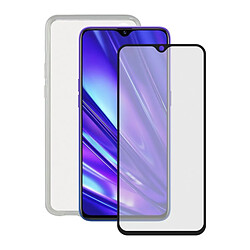 Uknow Film Protecteur en Verre Trempé pour Téléphone Portable + Étui pour Téléphone Portable Realme 5 Pro Contact