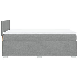 Acheter Vidaxl Sommier à lattes de lit avec matelas Gris clair 100x200cm Tissu