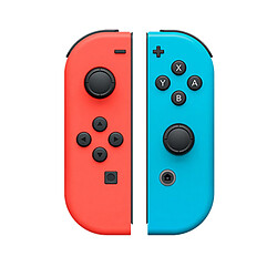 Chrono Nintendo Switch Paire de manettes Joy-Con - droite bleu néon/gauche rouge néon(Bleu rouge) 